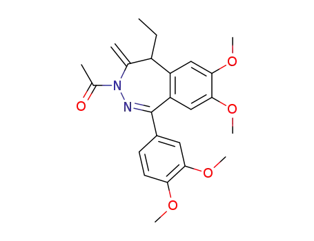 Molecular Structure of 54080-15-8 (3H-2,3-Benzodiazepine,
3-acetyl-1-(3,4-dimethoxyphenyl)-5-ethyl-4,5-dihydro-7,8-dimethoxy-4-
methylene-)