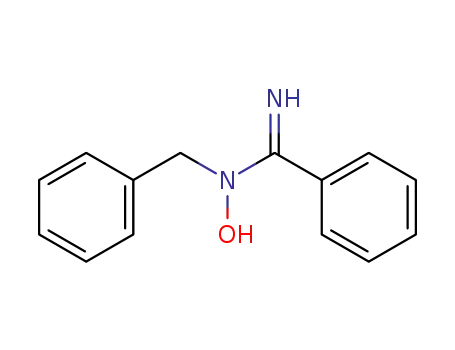 Molecular Structure of 106697-10-3 (Benzenecarboximidamide, N-hydroxy-N-(phenylmethyl)-)