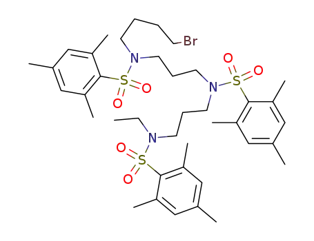 1-bromo-5,9-bis[N-(2-mesitylene)sulfonyl]-12-{N-ethyl-N-[(2-mesitylene)sulfonyl]}amino-5,9-diazadodecane