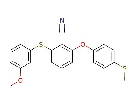 2-(3-Methoxy-phenylsulfanyl)-6-(4-methylsulfanyl-phenoxy)-benzonitrile