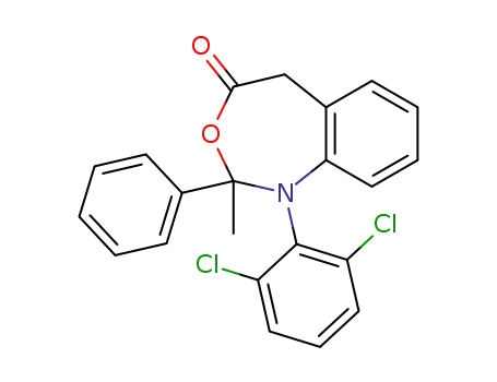 5-(2,6-dichloro-phenyl)-6-methyl-6-phenyl-5,9-dihydro-6H-7-oxa-5-aza-benzocyclohepten-8-one