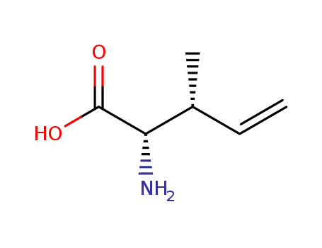 Molecular Structure of 249553-80-8 (4-Pentenoic acid, 2-amino-3-methyl-, (2S,3R)-)