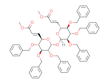 (E)-3-{(2R,3R,4S,5R,6R)-3,4,5-Tris-benzyloxy-6-[(2R,3R,4S,5R,6R)-3,4,5-tris-benzyloxy-6-((E)-2-methoxycarbonyl-vinyl)-tetrahydro-pyran-2-yloxy]-tetrahydro-pyran-2-yl}-acrylic acid methyl ester