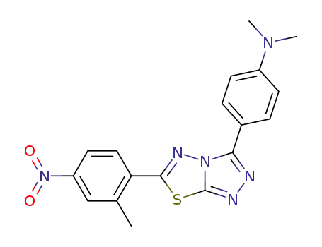 3-[4-(N,N-dimethylamino)phenyl]-6-(2-nitro-4-methylphenyl)-1,2,4-triazolo[3,4-b]-1,3,4-thiadiazole