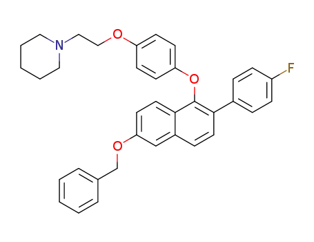 1-(2-{4-[6-benzyloxy-2-(4-fluoro-phenyl)-naphthalen-1-yloxy]-phenoxy}-ethyl)-piperidine