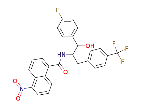 N-[(1RS,2SR)-2-(4-fluorophenyl)-2-hydroxy-1-[4-(trifluoromethyl)benzyl]ethyl]-5-nitronaphthalene-1-carboxamide