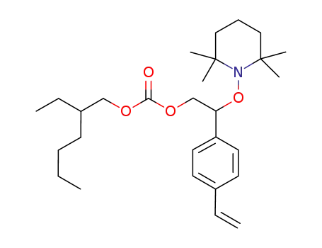 2-(2-ethylhexyloxycarbonyloxy)-1-(2',2',6',6'-tetramethyl-1'-piperidinyloxy)-1-(4'-vinylphenyl)ethane