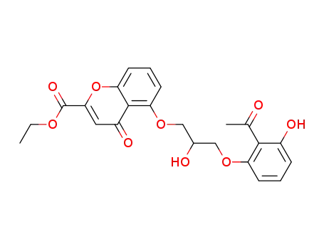 ethyl 5-(3-[2-acetyl-3-hydroxyphenoxy]-2-hydroxypropoxy)-4-oxo-4H-1-benzopyran-2-carboxylate