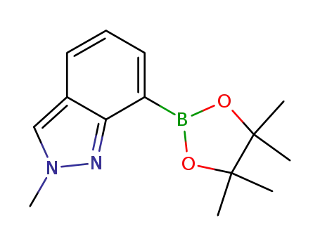 Molecular Structure of 845751-67-9 (2-Methylindazole-7-boronic acid pinacol ester)