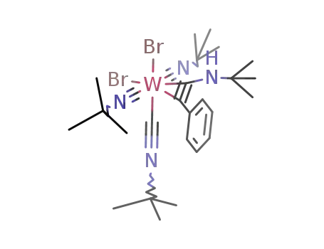 dibromo(tri-tert-butylisonitrile)((tert-butylamino)phenylacetylene)tungsten