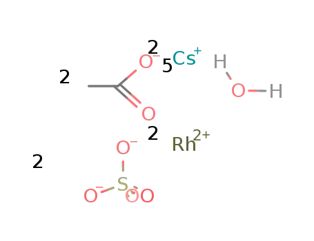 (caesium)2[(rhodium(II))2(acetate)2(sulphate)2(H2O)2]*3H2O
