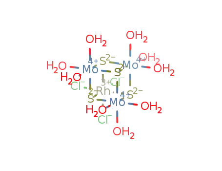 Mo3RhCl3S4(H2O)9(4+)