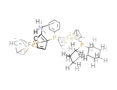 (RC,SFC,SP)-1-[2-(1-dimethylaminoethyl)ferrocen-1-yl]phenylphosphino-1'-dicyclohexylphosphinoferrocene