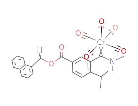 pentacarbonyl[(N,N-dimethylamino)(2-isopropyl-5-(S)-1'-(1-naphthyl)ethoxycarbonylphenyl)carbene]chromium(0)