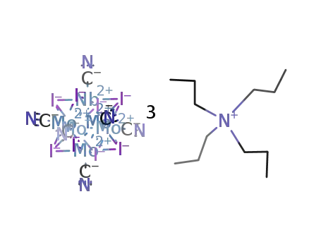(n-Pr4N)3[(molybdenum)5(niobium)(iodide)8(hexacyanate)]
