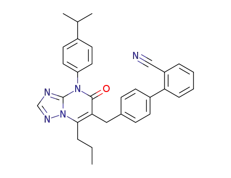 4'-({4-[4-(1-methylethyl)phenyl]-5-oxo-7-propyl-4,5-dihydro[1,2,4]triazolo[1,5-a]pyrimidin-6-yl}methyl)biphenyl-2-carbonitrile