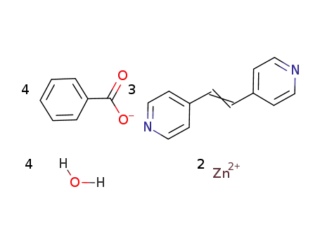 Zn2(benzoate)4(μ-1,2-bis(4-pyridyl)ethene)(1,2-bis(4-pyridyl)ethene)2*4H2O
