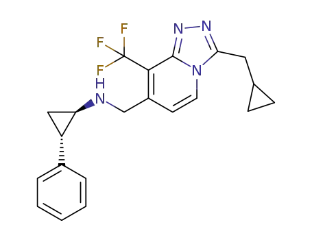 trans-N-{[3-(cyclopropylmethyl)-8-(trifluoromethyl)[1,2,4]triazolo[4,3-a]pyridin-7-yl]methyl}-2-phenylcyclopropanamine