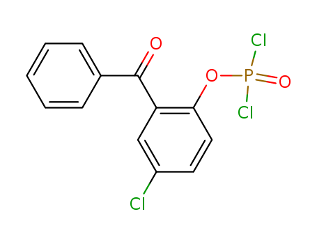 Phosphorodichloridicacid, mono(2-benzoyl-4-chlorophenyl) ester (9CI)