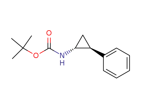 (-)-(1R,2S)-trans (2-phenyl-cyclopropyl)carbaminic acid tert-butyl ester