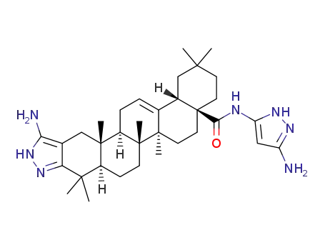 (4aS,6aS,6bR,13aR)-12-amino-N-(3-amino-1H-pyrazol-5-yl)-2,2,6a,6b,9,9,13a-heptamethyl-2,3,4,4a,5,6,6a,6b,7,8,8a,9,11,13,13a,13b,14,15b-octadecahydro-1H-chryseno[1,2-f]indazole-4a-carboxamide