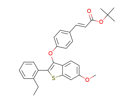 (E)-tert-butyl 3-(4-((2-(2-ethylphenyl)-6-methoxybenzo[b]thiophen-3-yl)oxy)phenyl)acrylate