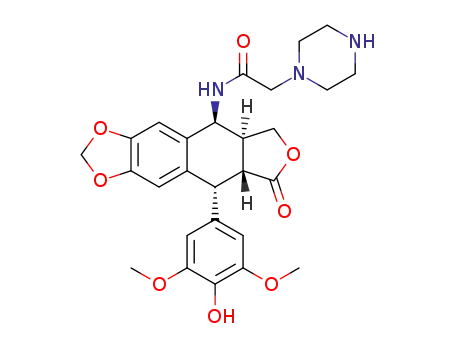 N-[(10S,11S,15R,16R)-16-(4-hydroxy-3,5-dimethoxyphenyl)-14-oxo-4,6,13-trioxatetracyclo[7.7.0.03,7.011,15]hexadeca-1,3(7),8-trien-10-yl]-2-(piperazin-1-yl)acetamide