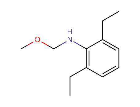Molecular Structure of 39180-88-6 (Benzenamine, 2,6-diethyl-N-(methoxymethyl)-)