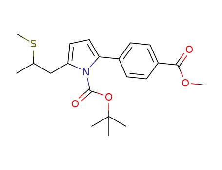 tert-butyl 2-[4-(methoxycarbonyl)phenyl]-5-[2-(methylthio)propyl]-1H-pyrrole-1-carboxylate