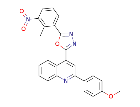 2-(4-methoxyphenyl)-4-(5-(2-methyl-3-nitrophenyl)-1,3,4-oxadiazol-2-yl)quinoline