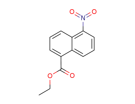 Molecular Structure of 91901-43-8 (5-NITRO-NAPHTHALENE-1-CARBOXYLIC ACID ETHYL ESTER)