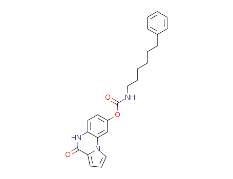 4-oxo-4,5-dihydropyrrolo[1,2-a]quinoxalin-8-yl 6-phenylhexylcarbamate