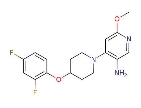 4-(4-(2,4-difluorophenoxy)piperidin-1-yl)-6-methoxypyridin-3-amine