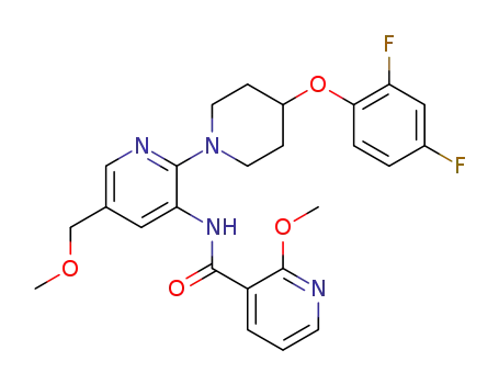 N-(2-(4-(2,4-difluorophenoxy)piperidin-1-yl)-5-(methoxymethyl)pyridin-3-yl)-2-methoxynicotinamide