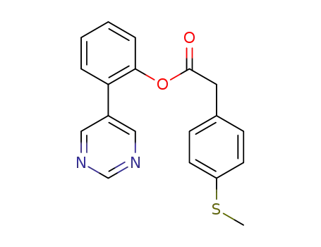 2-(pyrimidin-5-yl)phenyl 2-(4-(methylthio)phenyl)acetate