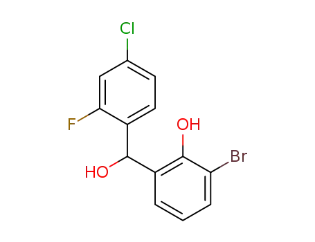 2-bromo-6-[(4-chloro-2-fluorophenyl)(hydroxy)methyl]phenol