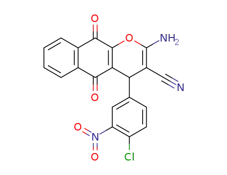 2-amino-4-(4-chloro-3-nitrophenyl)-5,10-dihydro-5,10-dioxo-4H-benzo[g]chromene-3-carbonitrile