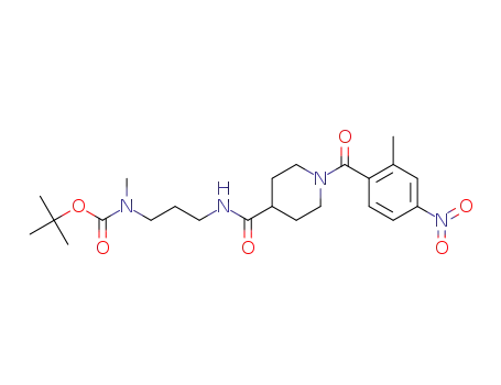 tert-butyl methyl(3-(1-(2-methyl-4-nitrobenzoyl)piperidine-4-carboxamido)propyl)carbamate