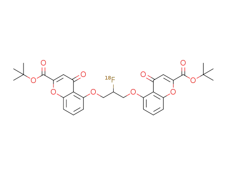 5,5’-[(2-[l8F]fluoro-1,3-propanediyl)bis(oxy)]bis[4-oxo-4H-1-benzopyran-2-carboxylic acid di-tert-butyl ester]