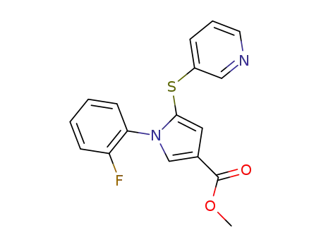 1-(2-fluorophenyl)-5-(3-pyridylthio)-1H-pyrrole-3-carboxylic acid methyl ester