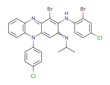 4-bromo-3-(2-bromo-4-chloroanilino)-10-(4-chlorophenyl)-2,10-dihydro-2-isopropylminophenazine