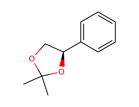 Molecular Structure of 147441-61-0 (1,3-Dioxolane, 2,2-dimethyl-4-phenyl-, (4R)-)