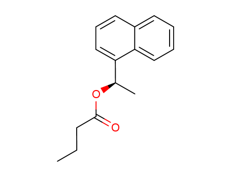 Butanoic acid, 1-(1-naphthalenyl)ethyl ester, (R)-