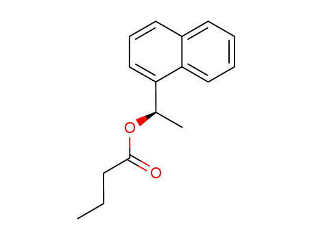 Molecular Structure of 113794-42-6 (Butanoic acid, 1-(1-naphthalenyl)ethyl ester, (R)-)