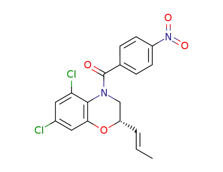 5,7-dichloro-3,4-dihydro-4-(4-nitrobenzoyl)-2-E-(1-propenyl)-2H-1,4-benzoxazine
