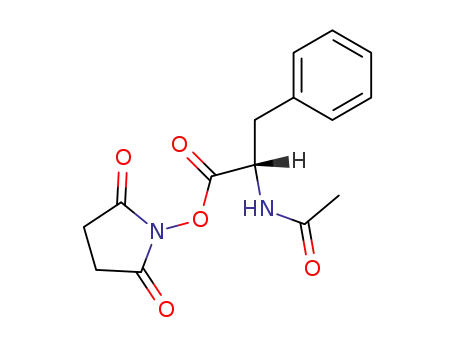 Molecular Structure of 55604-95-0 (Acetamide,
N-[2-[(2,5-dioxo-1-pyrrolidinyl)oxy]-2-oxo-1-(phenylmethyl)ethyl]-, (S)-)