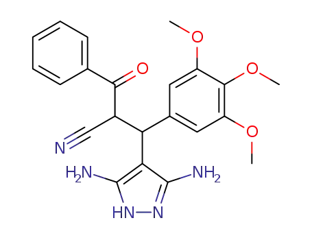 2-Benzoyl-3-(3,4,5-trimethoxyphenyl)-3-(3,5-diaminopyrazol-4-yl)propionitril
