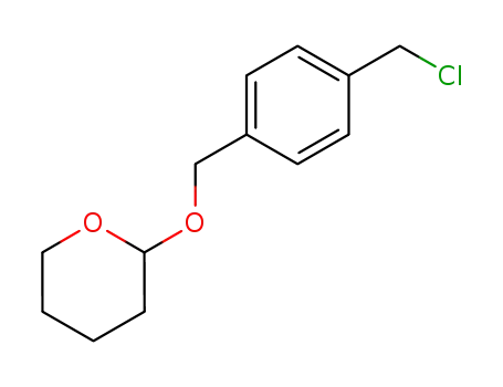 Molecular Structure of 171358-70-6 (2H-Pyran, 2-[[4-(chloromethyl)phenyl]methoxy]tetrahydro-)