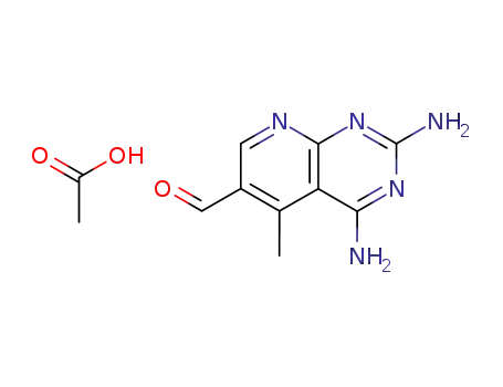 2,4-Diamino-5-methyl-pyrido[2,3-d]pyrimidine-6-carbaldehyde; compound with acetic acid