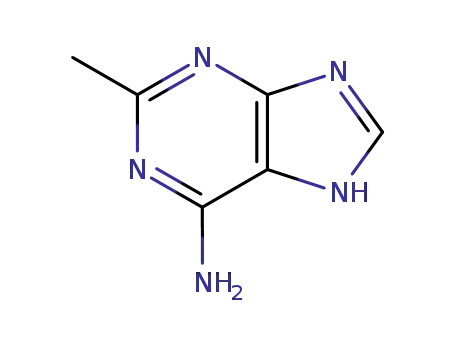 Molecular Structure of 1445-08-5 (1H-Purin-6-amine, 2-methyl- (9CI))